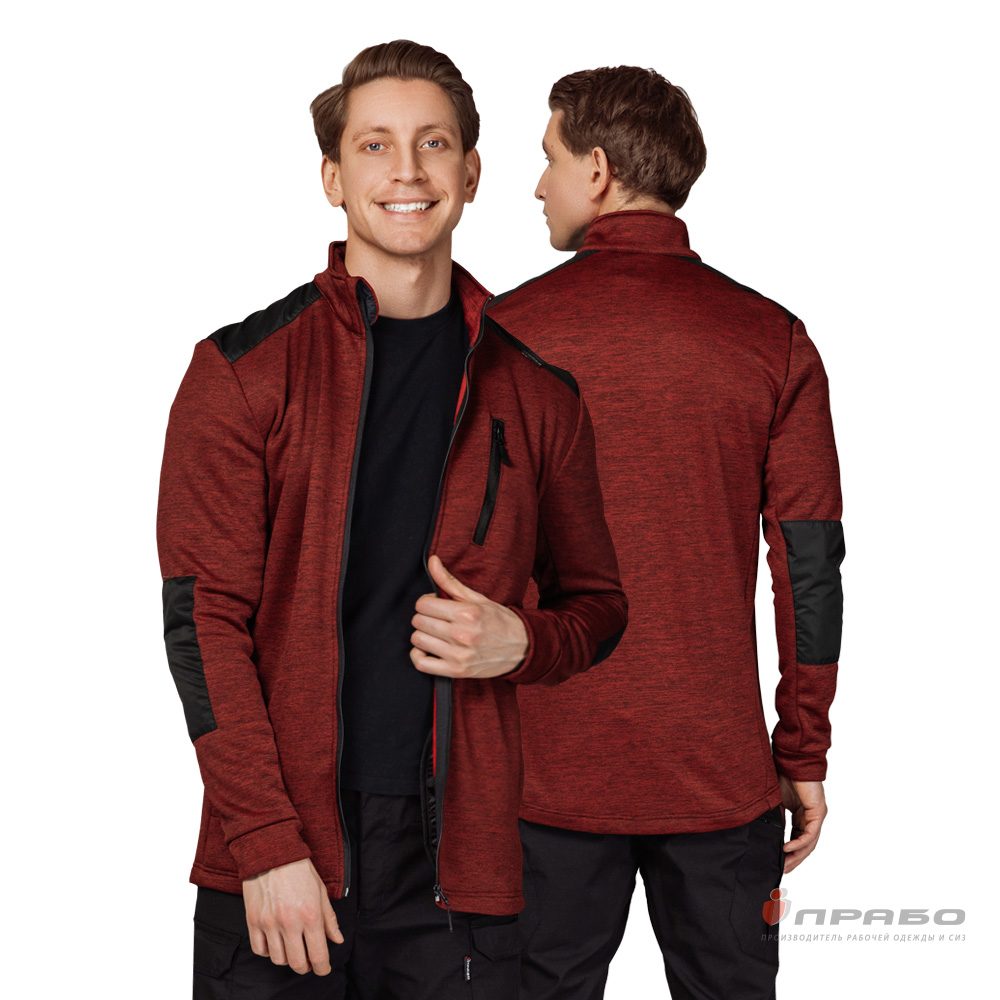 Куртка «Валма» трикотажная красный меланж/чёрный. Артикул: 10683. Цена от 2 842,00 р.
